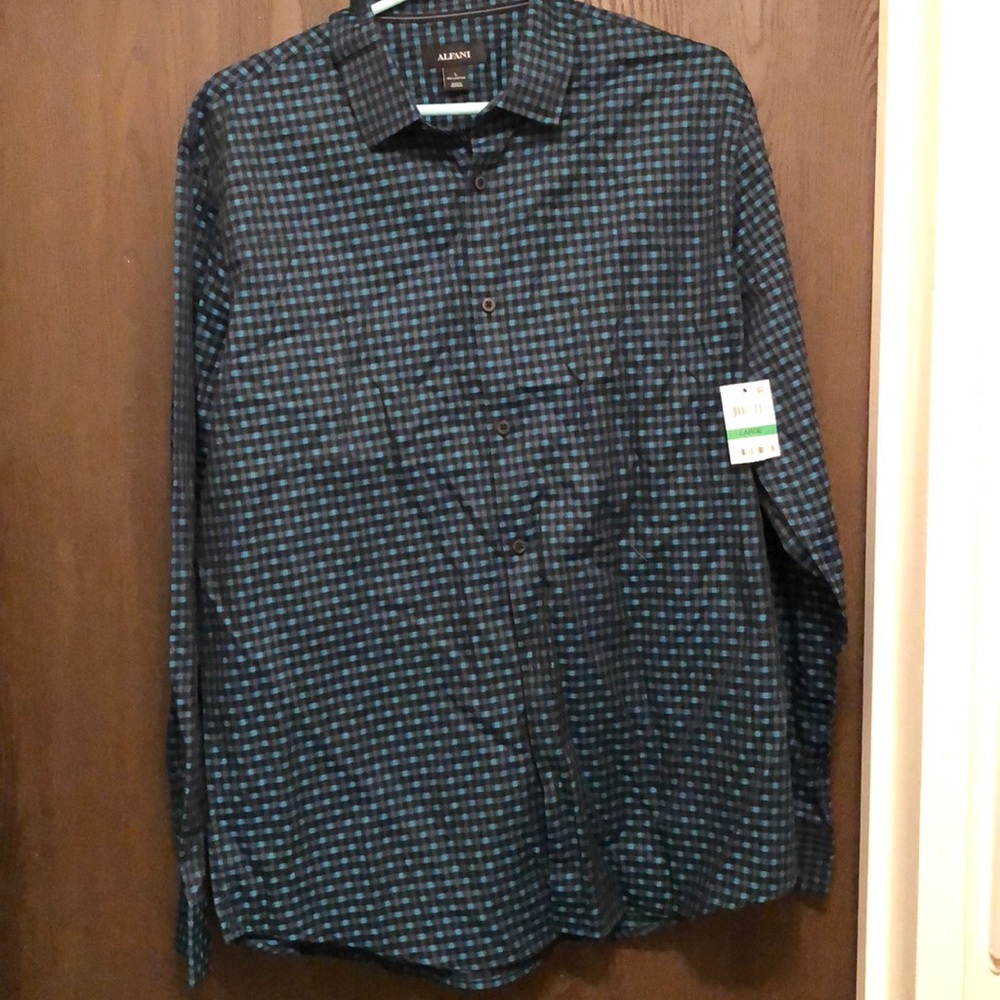 Alfani large Caribbean blue dress shirt